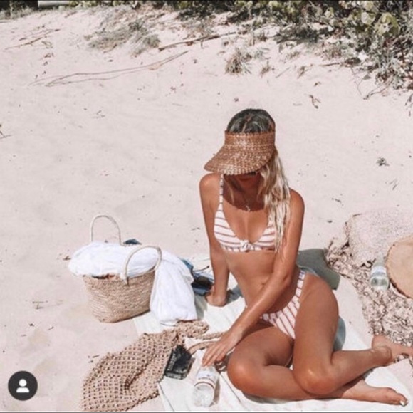 Palm sun visor / Brown and Natural - Picture 2 of 5